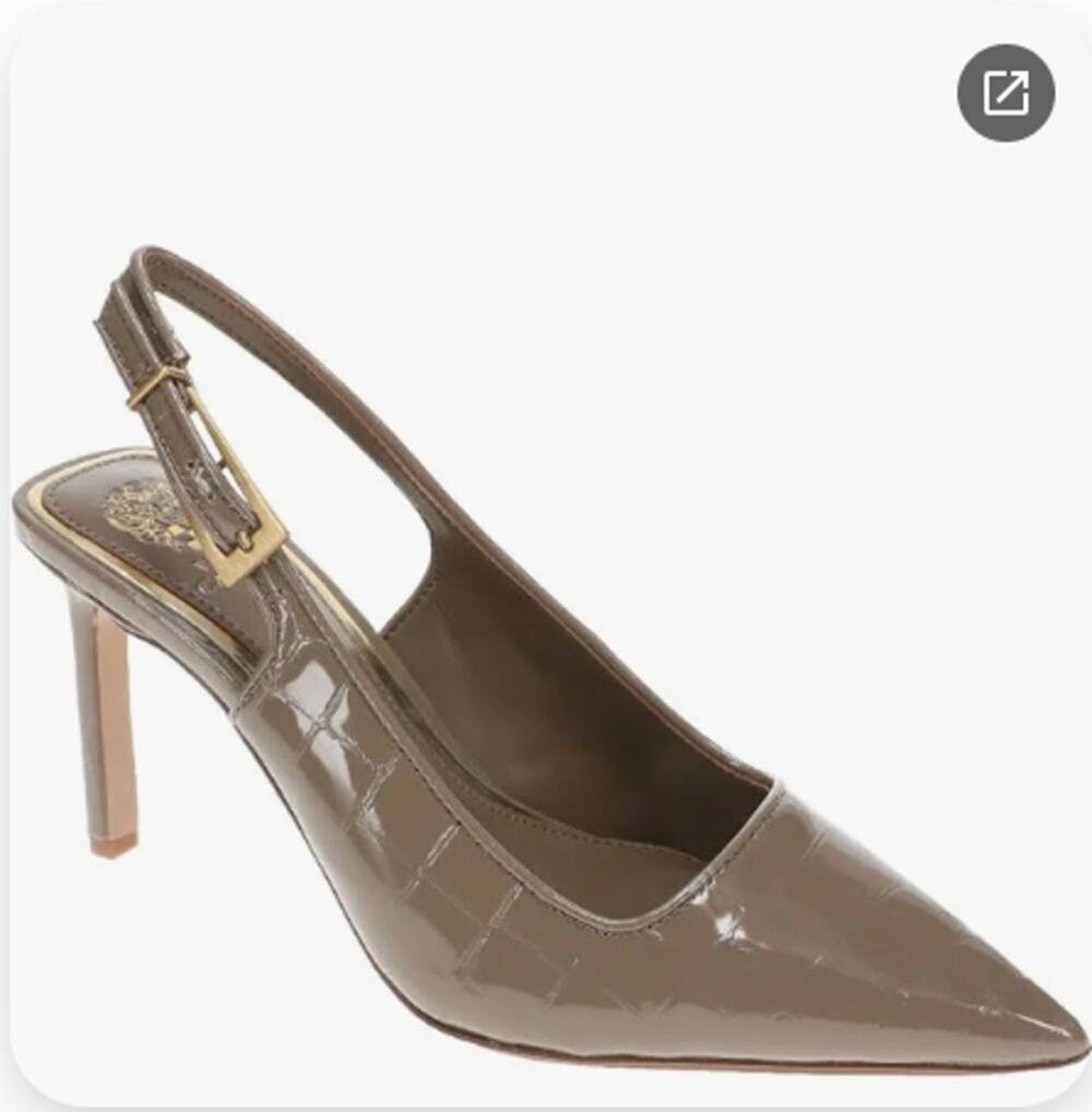 Vince Camuto Brendie Taupe Green Slingback Pump Size 8.5 NEW